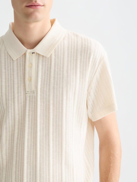 Misty Rose חולצת פולו לגברים Structured Ribbed Relaxed Fit SCOTCH & SODA