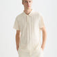 Light Gray חולצת פולו לגברים Structured Ribbed Relaxed Fit SCOTCH & SODA