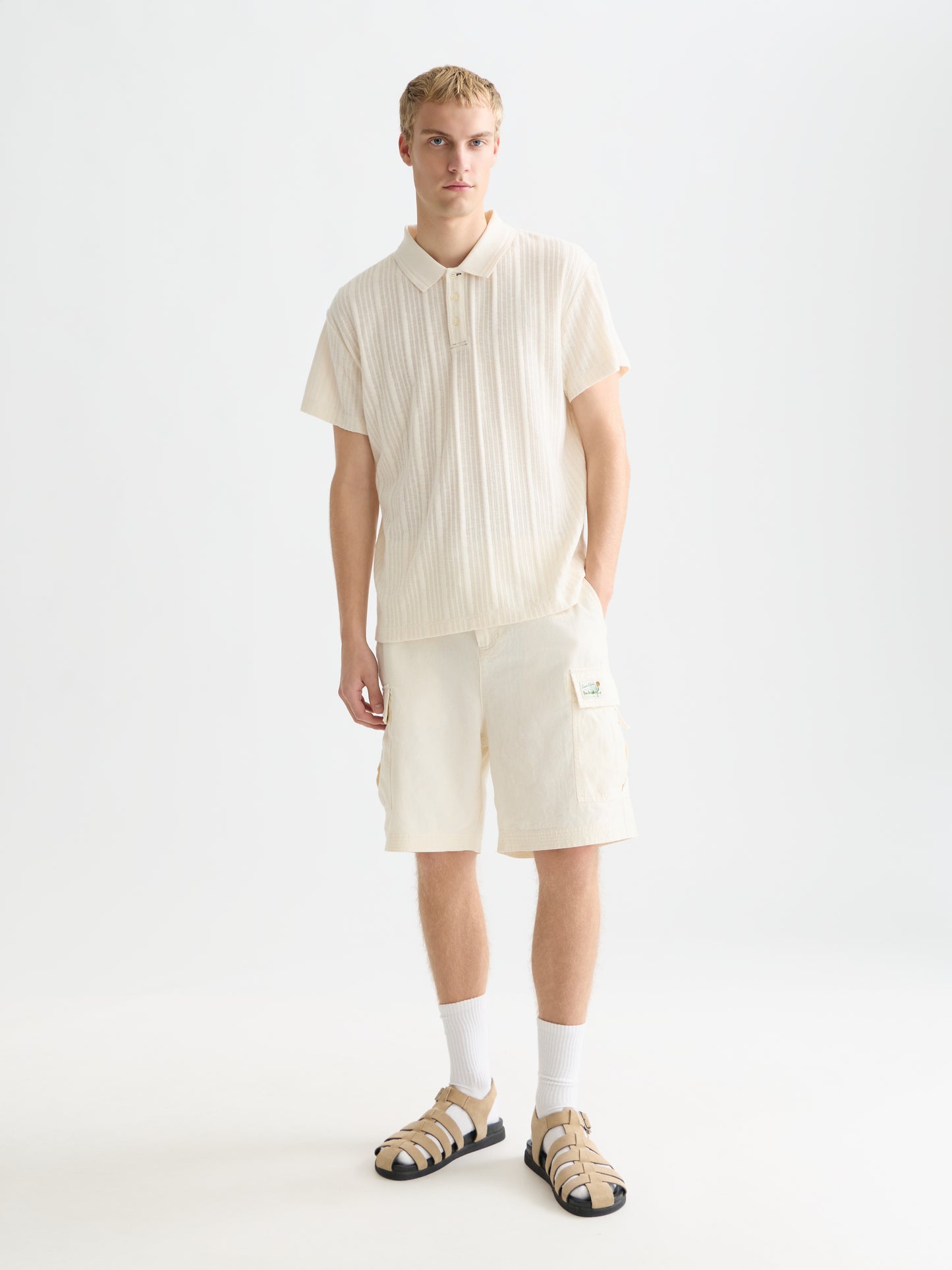 Seashell חולצת פולו לגברים Structured Ribbed Relaxed Fit SCOTCH & SODA