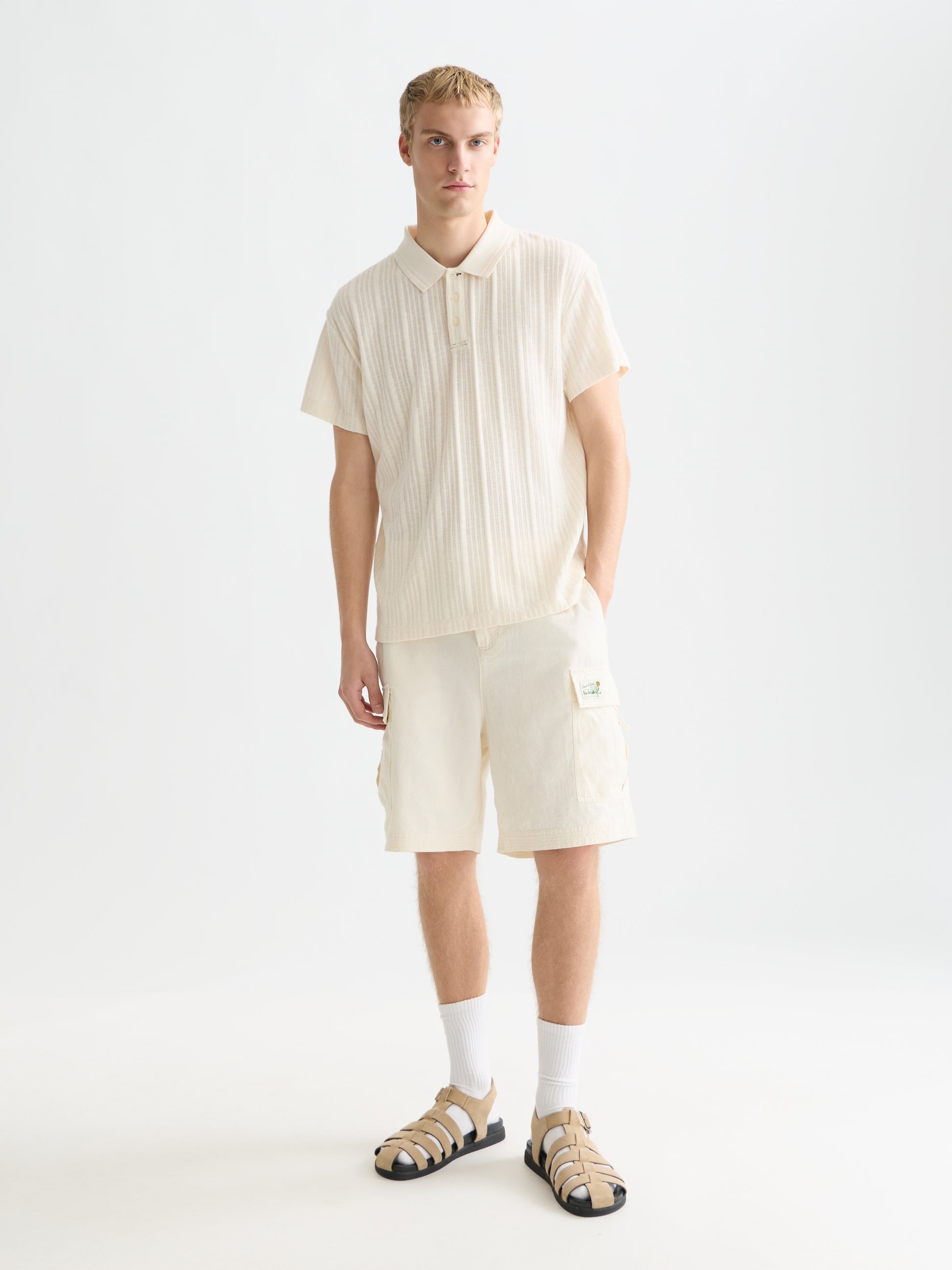 Seashell חולצת פולו לגברים Structured Ribbed Relaxed Fit SCOTCH & SODA