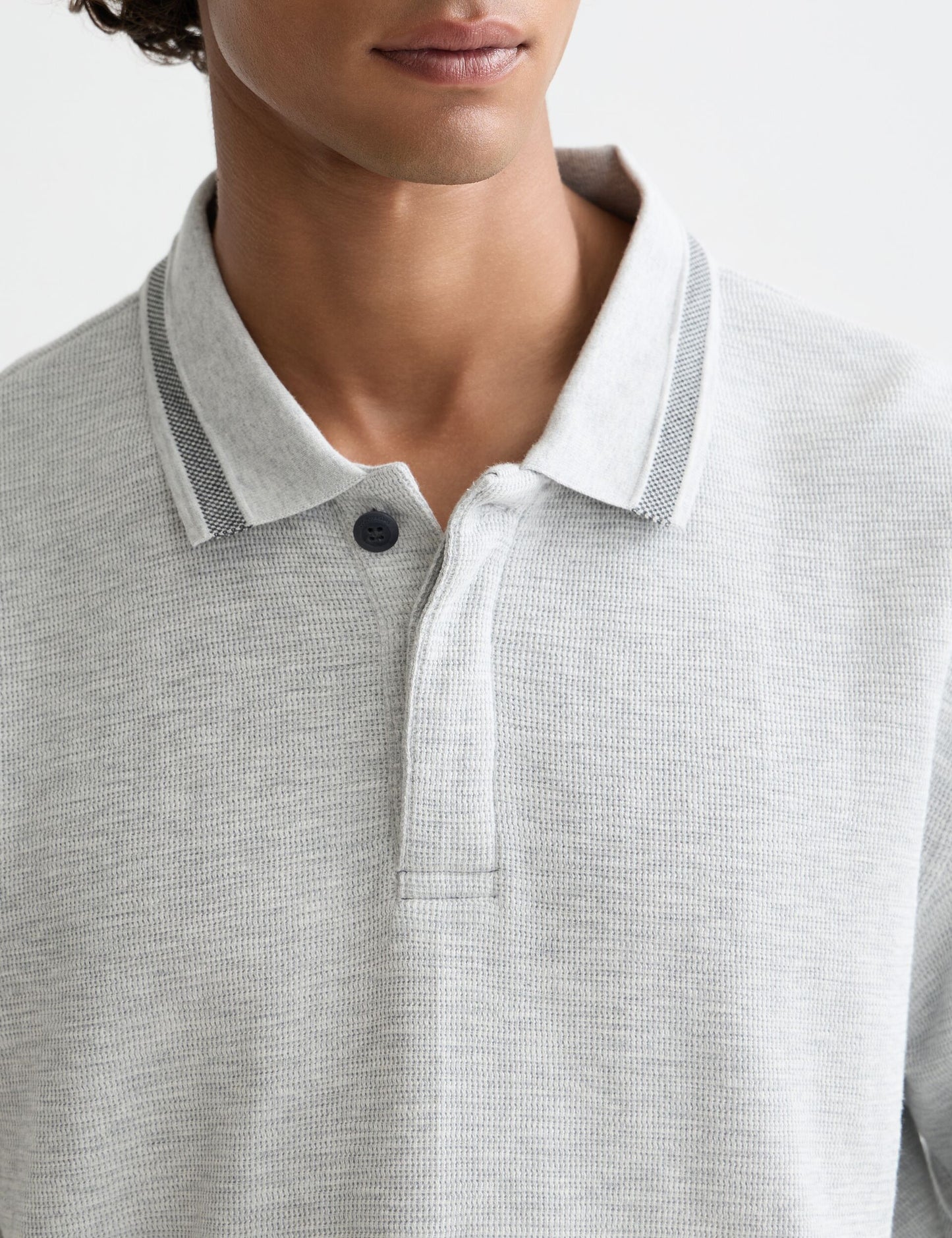 Lavender חולצת פולו ארוכה לגברים Structured SCOTCH & SODA