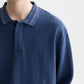 Dark Slate Gray STRUCTURED RELAXED-FIT LONG-SLEEVED POLO חולצת פולו ארוכה SCOTCH & SODA