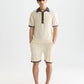 Lavender חולצת פולו קצרה לגברים Structured SCOTCH & SODA
