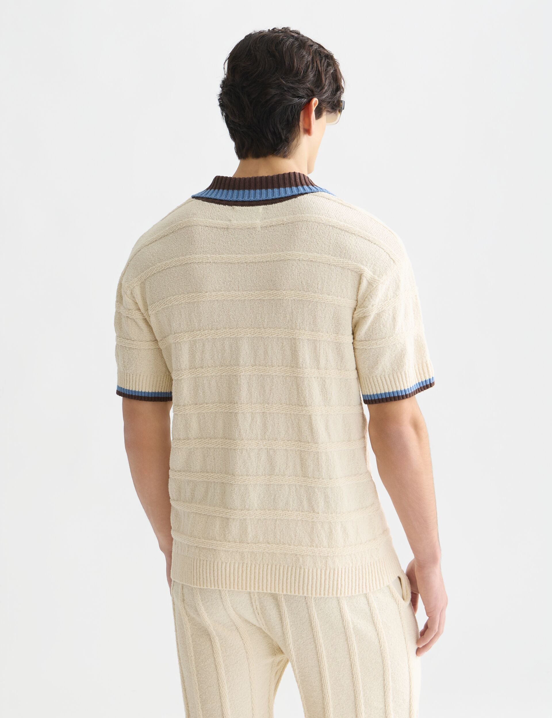 Lavender חולצת פולו קצרה לגברים Structured SCOTCH & SODA