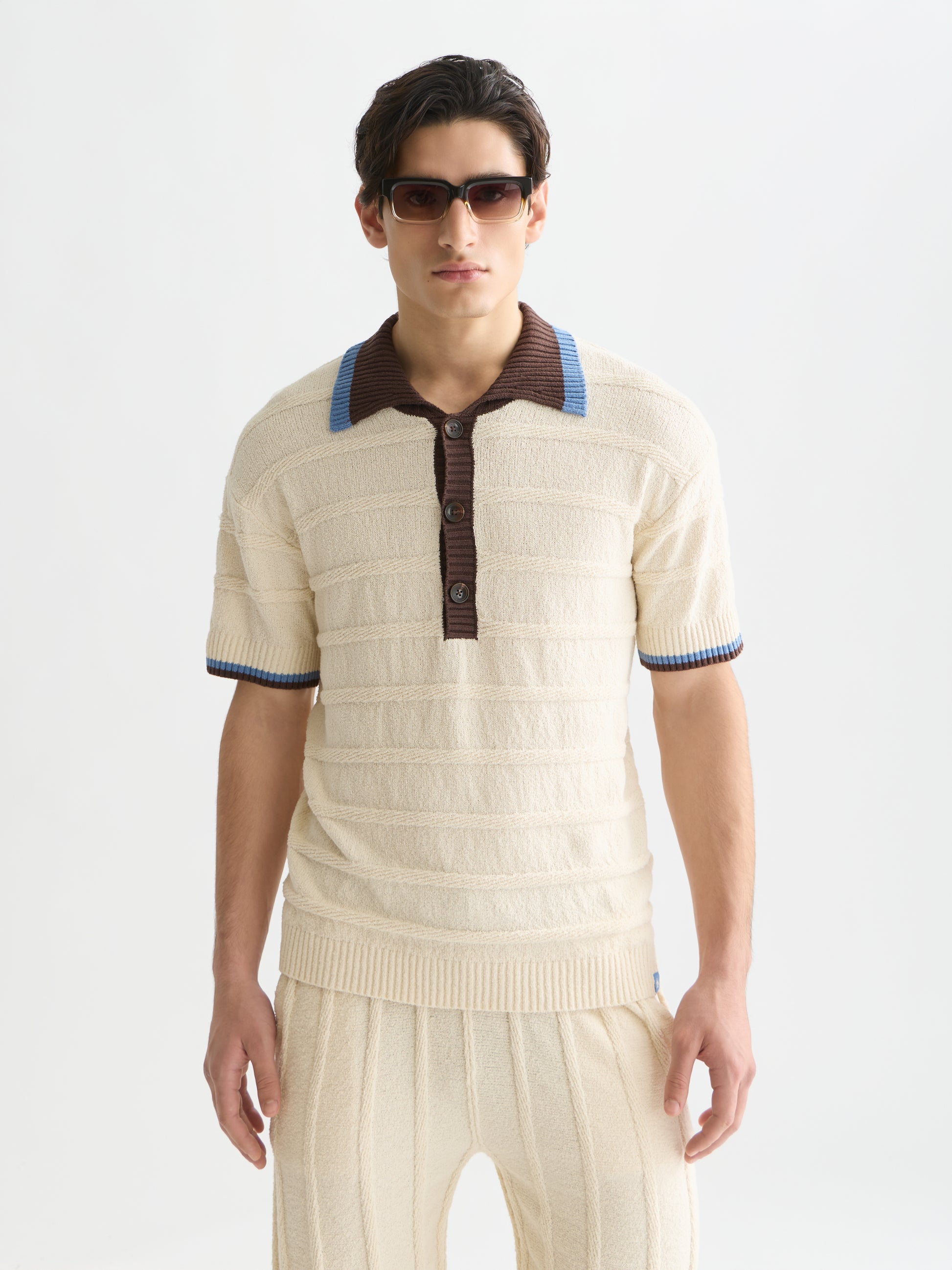 Seashell חולצת פולו קצרה לגברים Structured SCOTCH & SODA