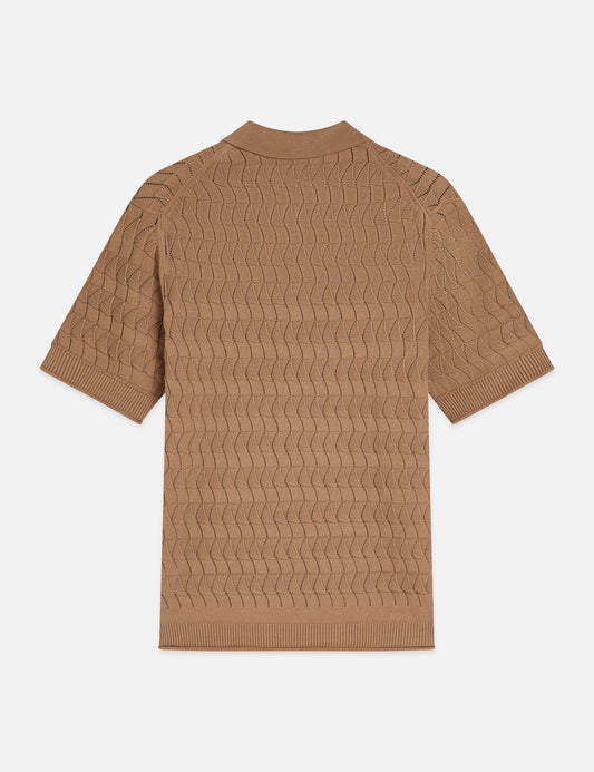 Sienna חולצת פולו קצרה לגברים Pointelle SCOTCH & SODA