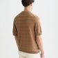 Dark Olive Green חולצת פולו קצרה לגברים Pointelle SCOTCH & SODA