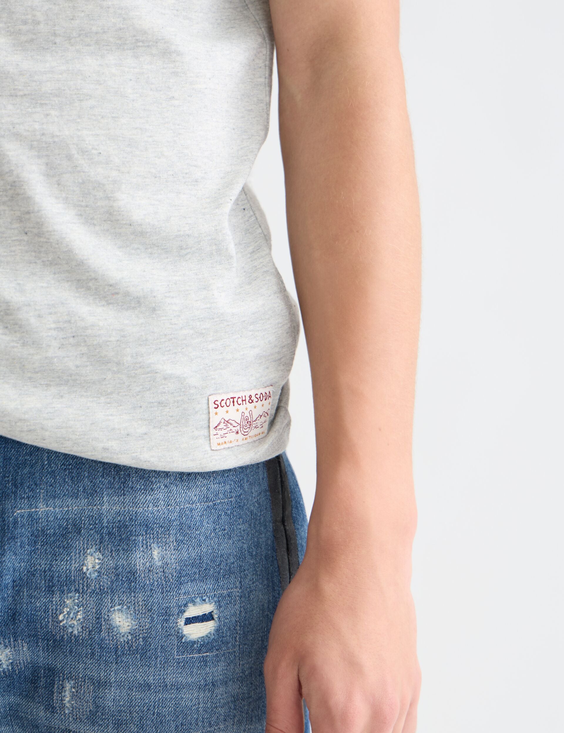 Lavender טי שירט קצרה לגברים Melange SCOTCH & SODA