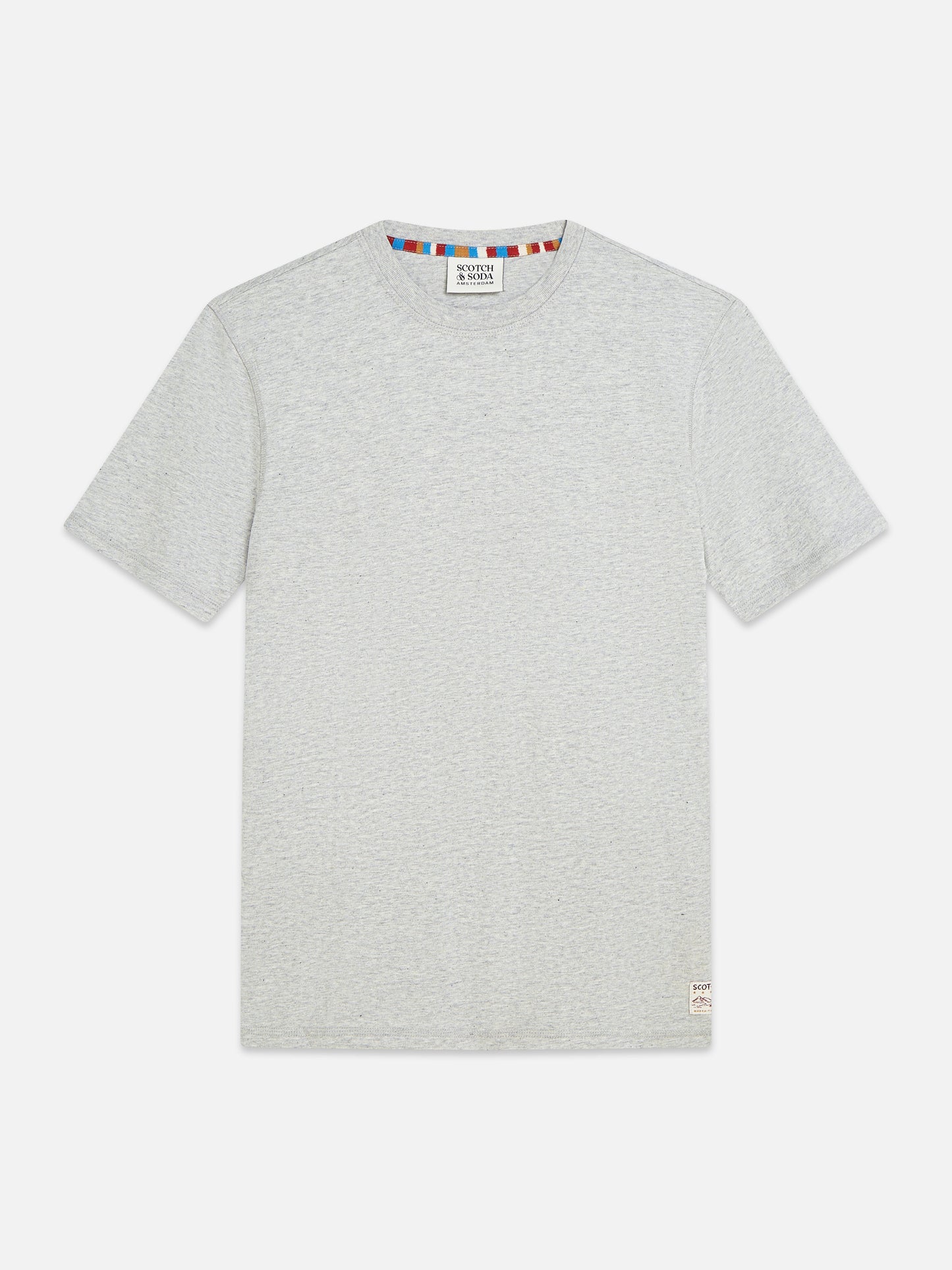 Light Gray טי שירט קצרה לגברים Melange SCOTCH & SODA