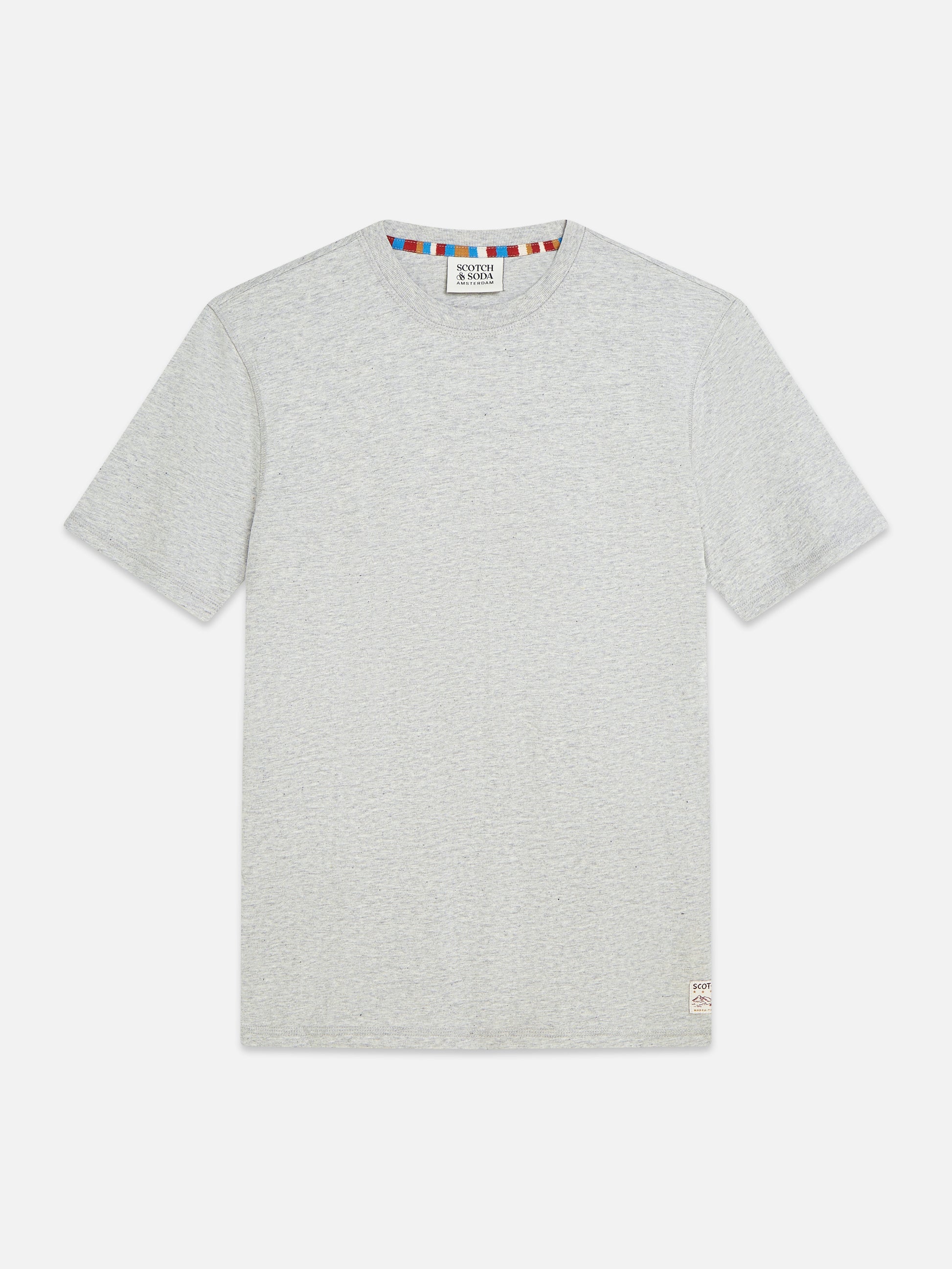 Light Gray טי שירט קצרה לגברים Melange SCOTCH & SODA