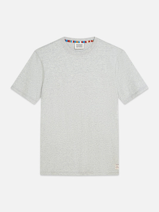 Light Gray טי שירט קצרה לגברים Melange SCOTCH & SODA