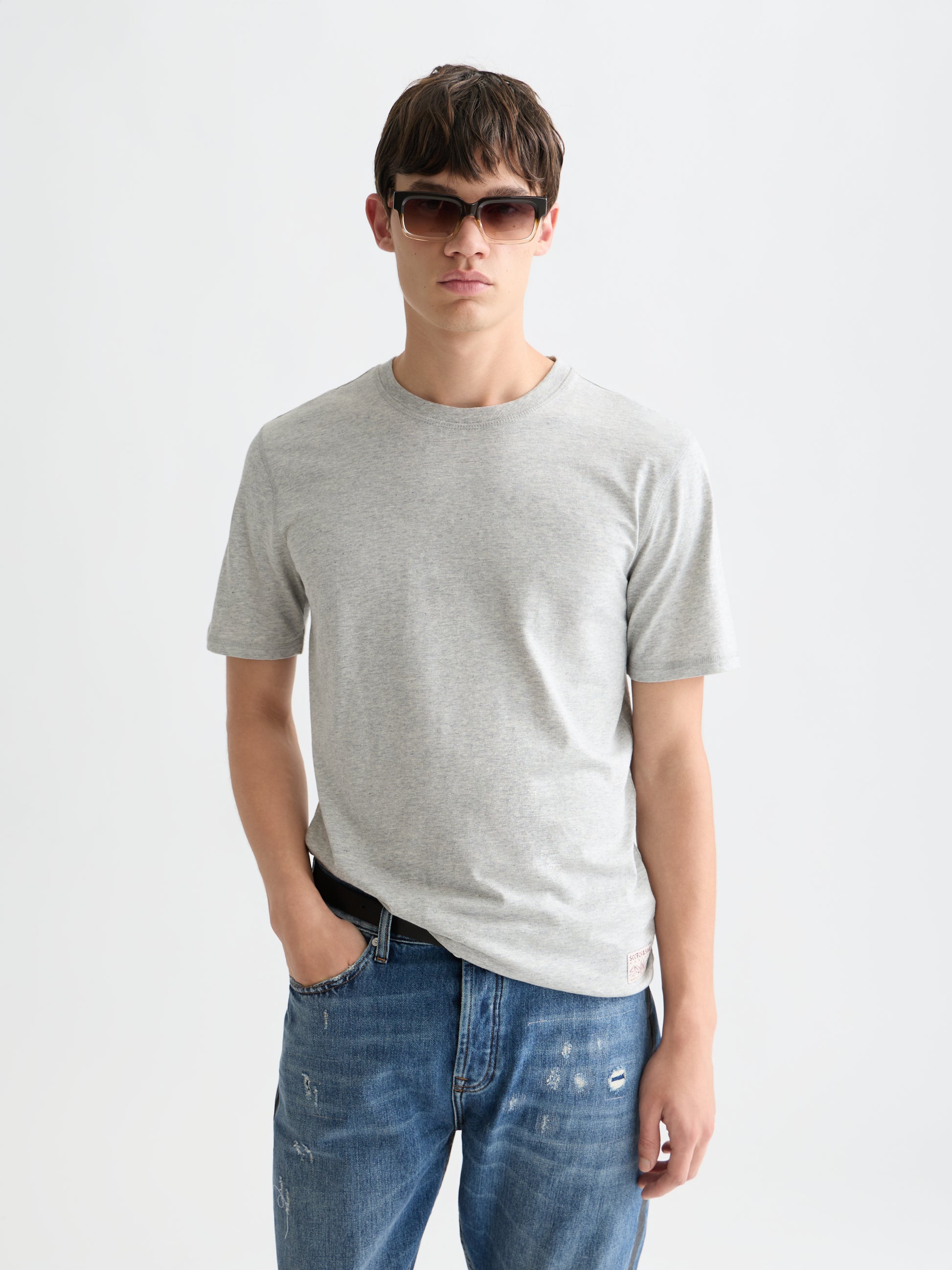 Lavender טי שירט קצרה לגברים Melange SCOTCH & SODA