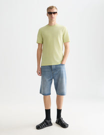 White Smoke טי שירט קצרה לגברים Melange SCOTCH & SODA