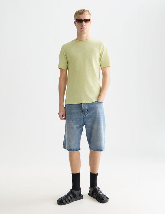 White Smoke טי שירט קצרה לגברים Melange SCOTCH & SODA