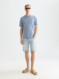 White Smoke טי שירט קצרה לגברים Melange SCOTCH & SODA
