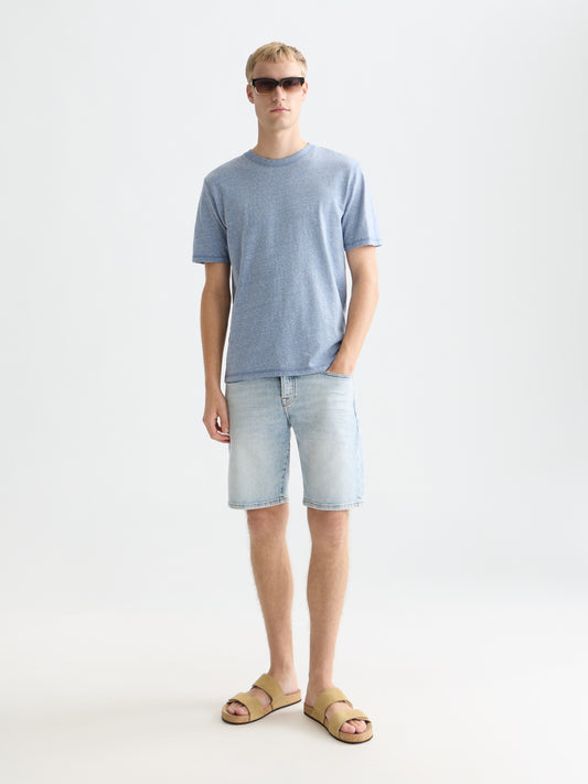 White Smoke טי שירט קצרה לגברים Melange SCOTCH & SODA