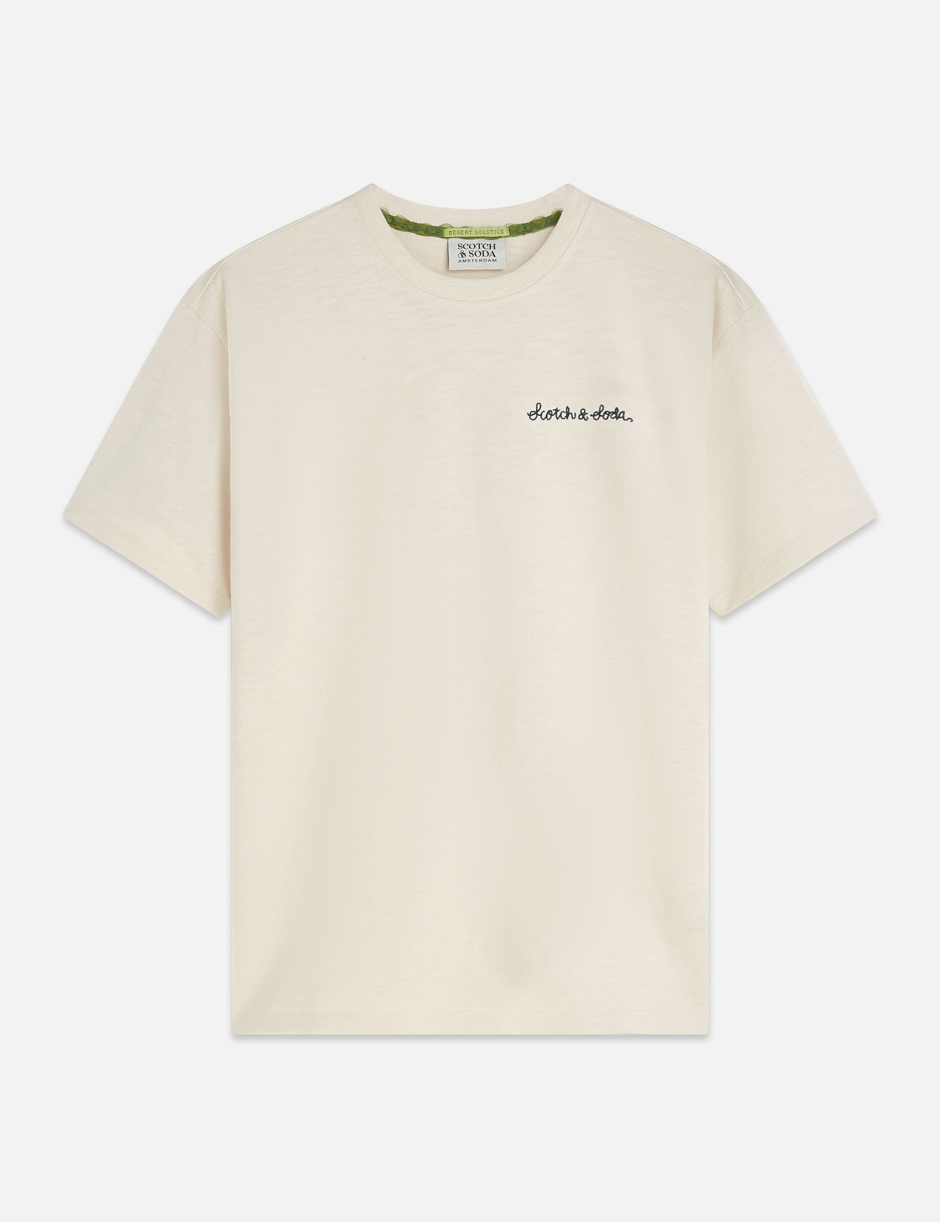 Antique White SLUBYARN CHEST POCKET ARTWORK RELAXEDFIT TSHIRT טי שירט קצרה SCOTCH & SODA