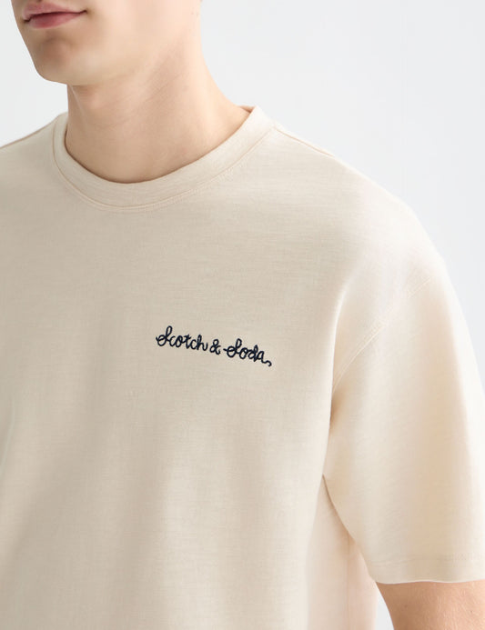 Gray SLUBYARN CHEST POCKET ARTWORK RELAXEDFIT TSHIRT טי שירט קצרה SCOTCH & SODA