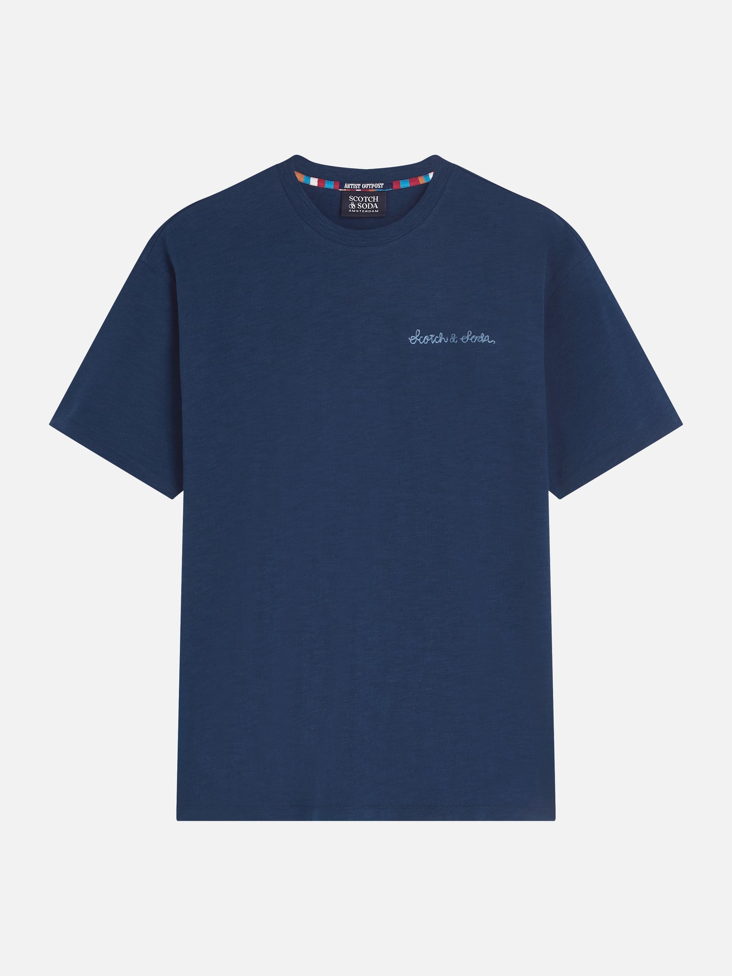 Dark Slate Gray SLUBYARN CHEST POCKET ARTWORK RELAXEDFIT TSHIRT טי שירט קצרה SCOTCH & SODA