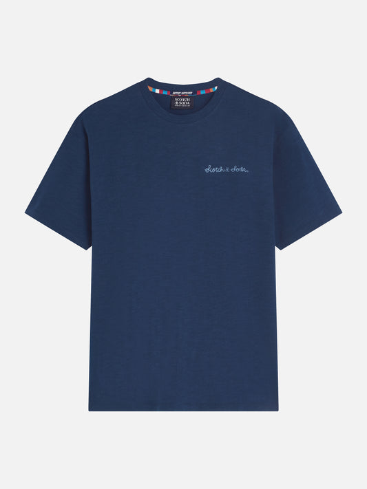 Dark Slate Gray SLUBYARN CHEST POCKET ARTWORK RELAXEDFIT TSHIRT טי שירט קצרה SCOTCH & SODA