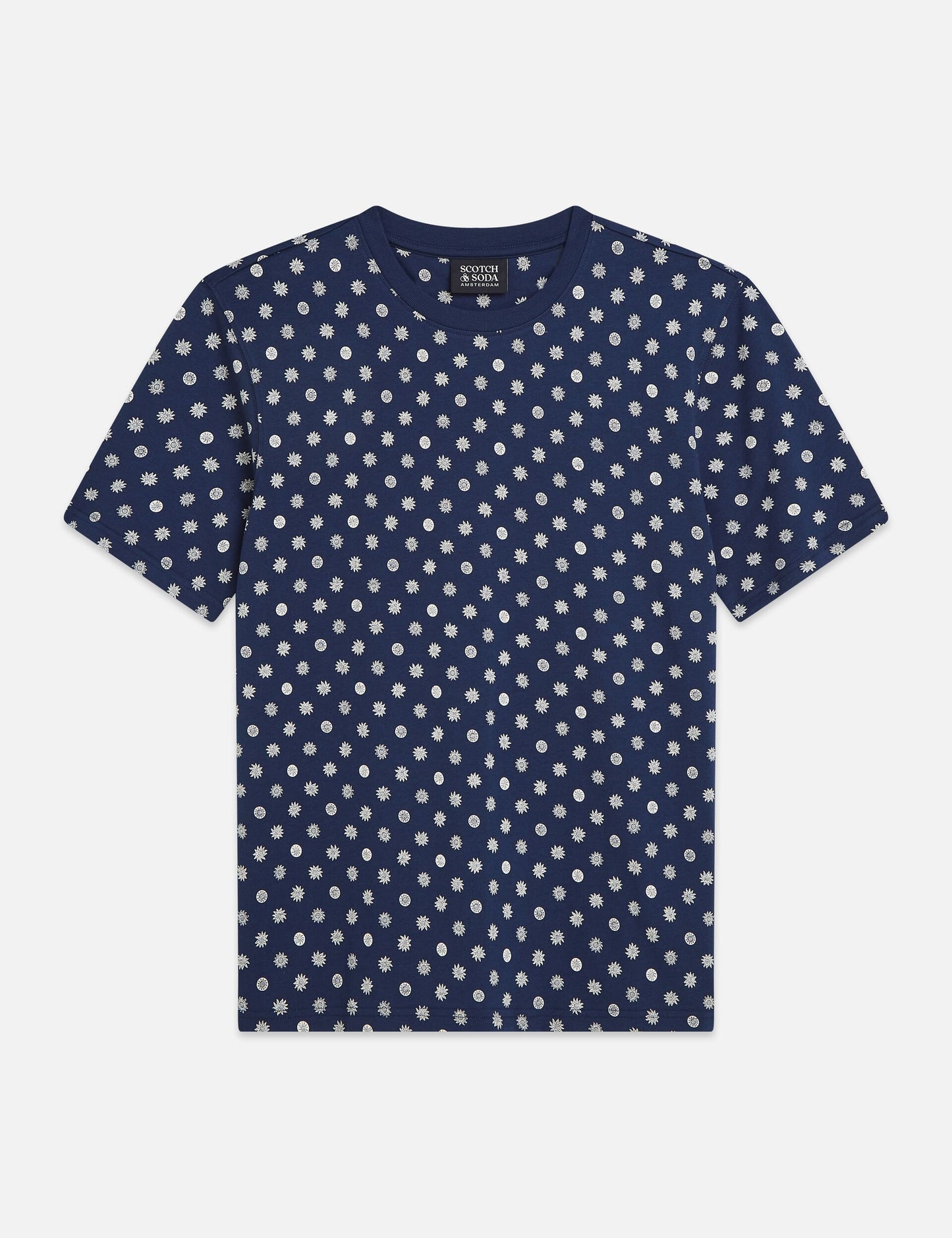 White Smoke טי שירט קצרה לגברים Microprinted SCOTCH & SODA