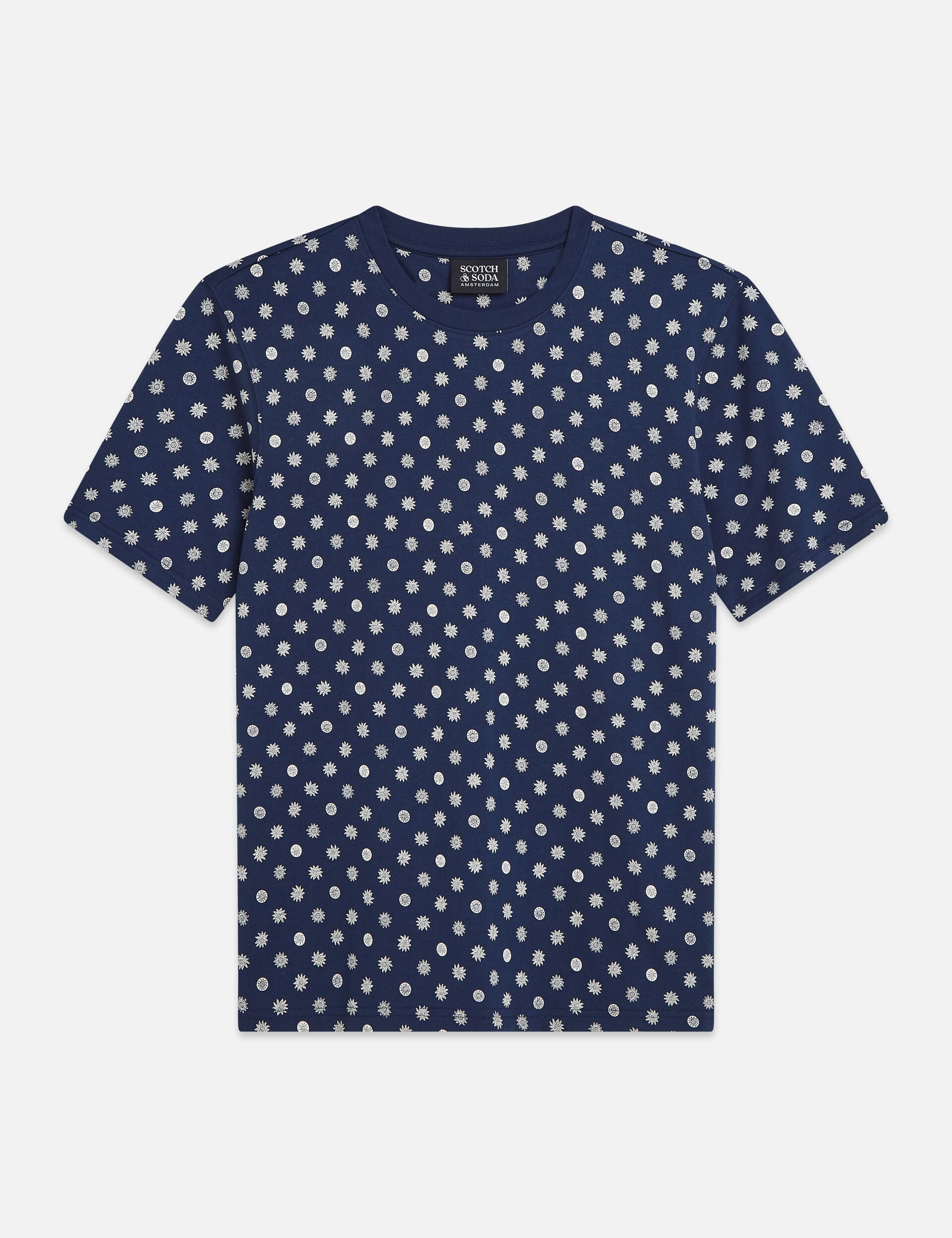 White Smoke טי שירט קצרה לגברים Microprinted SCOTCH & SODA