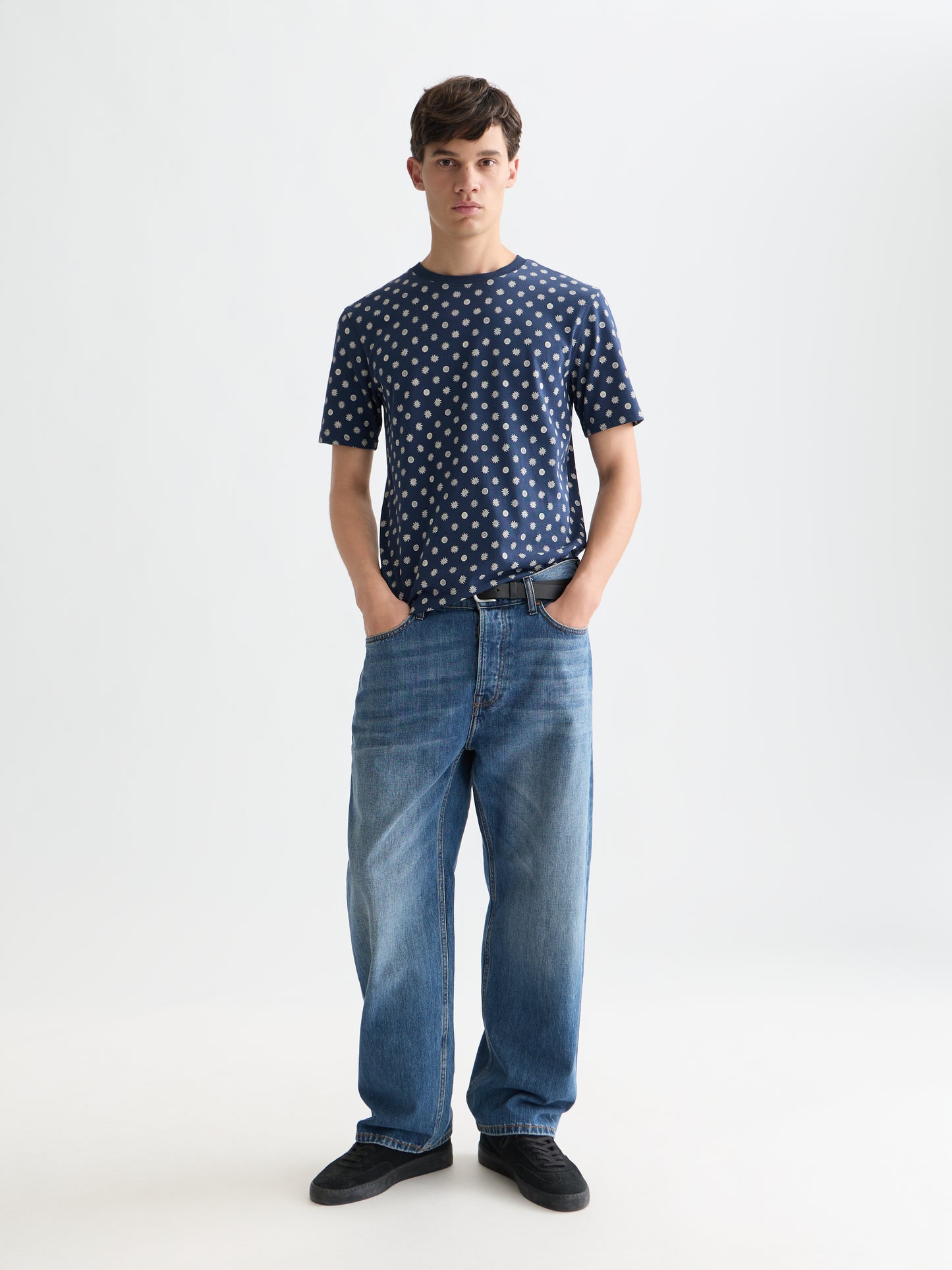 White Smoke טי שירט קצרה לגברים Microprinted SCOTCH & SODA