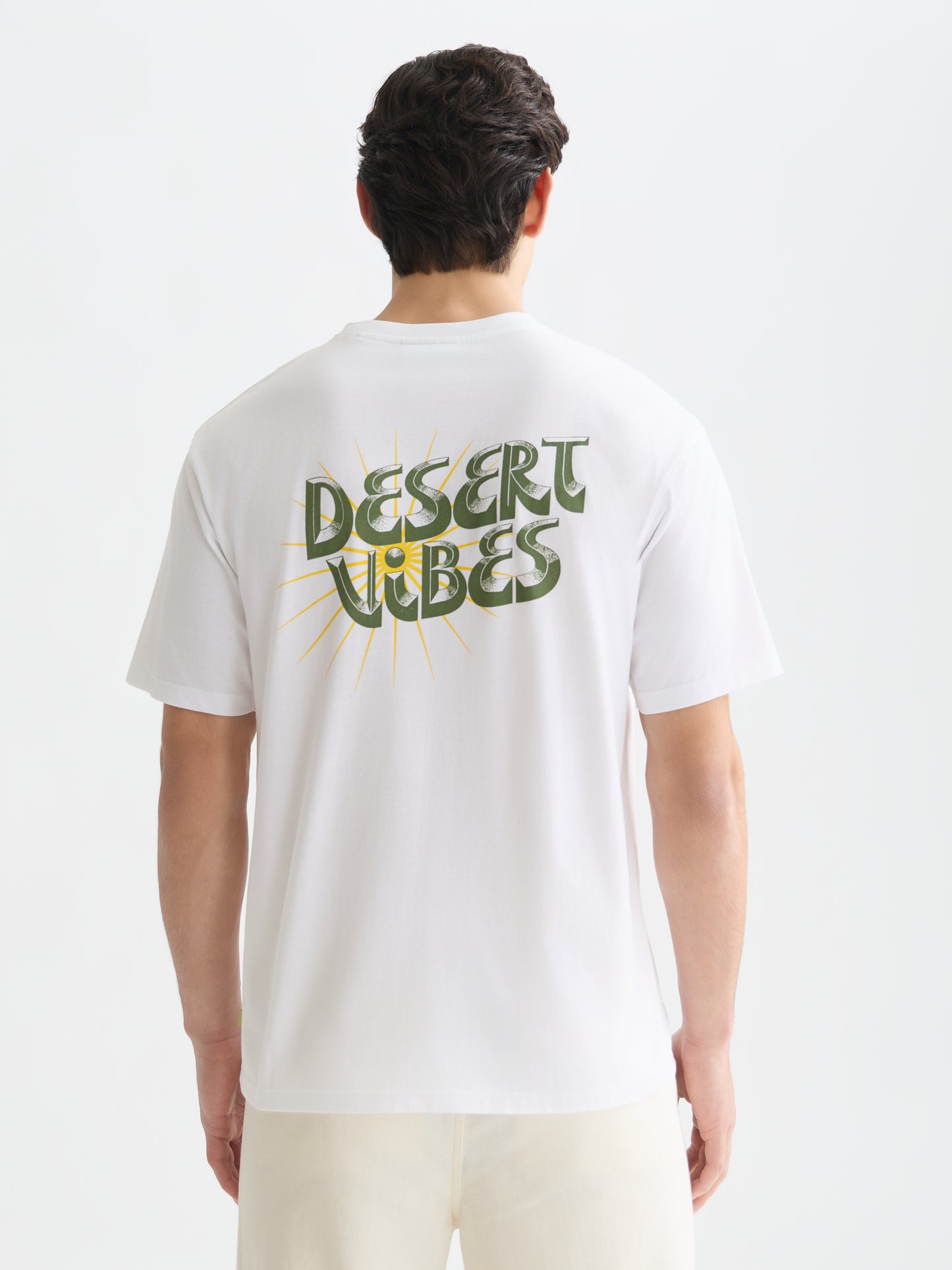 White Smoke טי שירט קצרה לגברים Front And Back Artwork SCOTCH & SODA