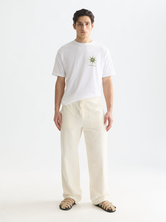 White Smoke טי שירט קצרה לגברים Front And Back Artwork SCOTCH & SODA