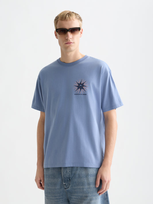 White Smoke טי שירט קצרה לגברים Classic Logo SCOTCH & SODA