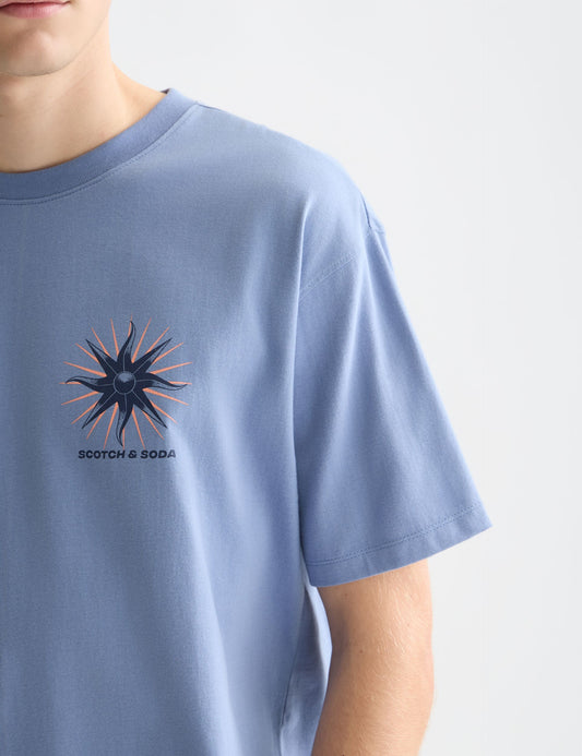 Lavender טי שירט קצרה לגברים Classic Logo SCOTCH & SODA