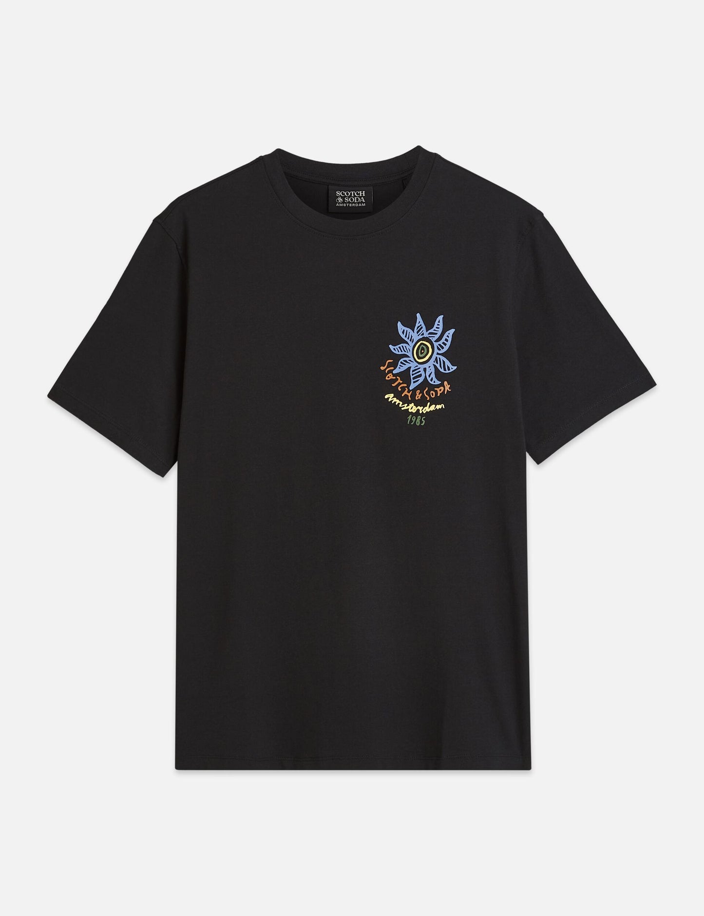 Dark Slate Gray טי שירט קצרה לגברים Front And Back Artwork SCOTCH & SODA