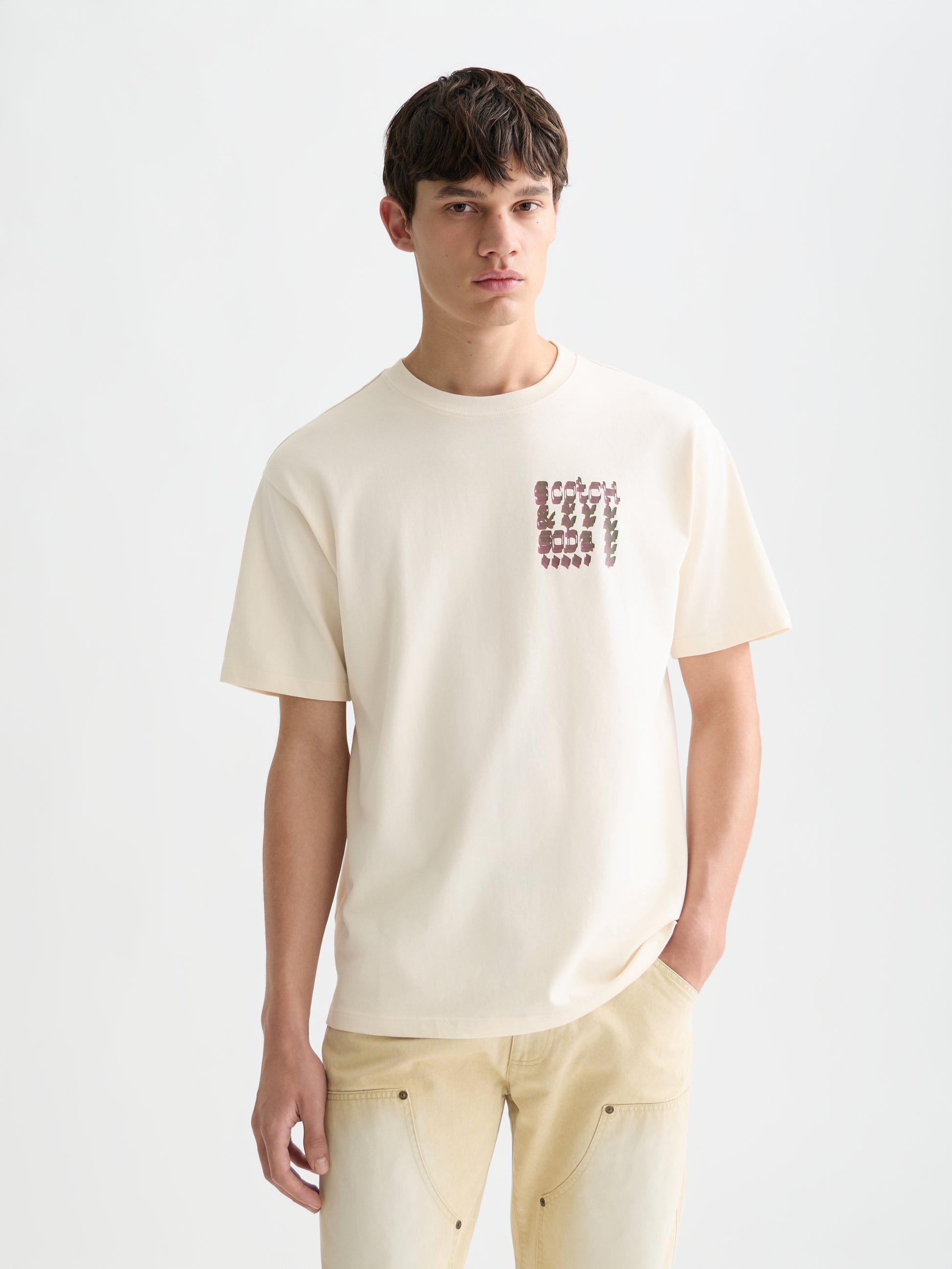 Lavender טי שירט לגברים Front And Back Artwork SCOTCH & SODA