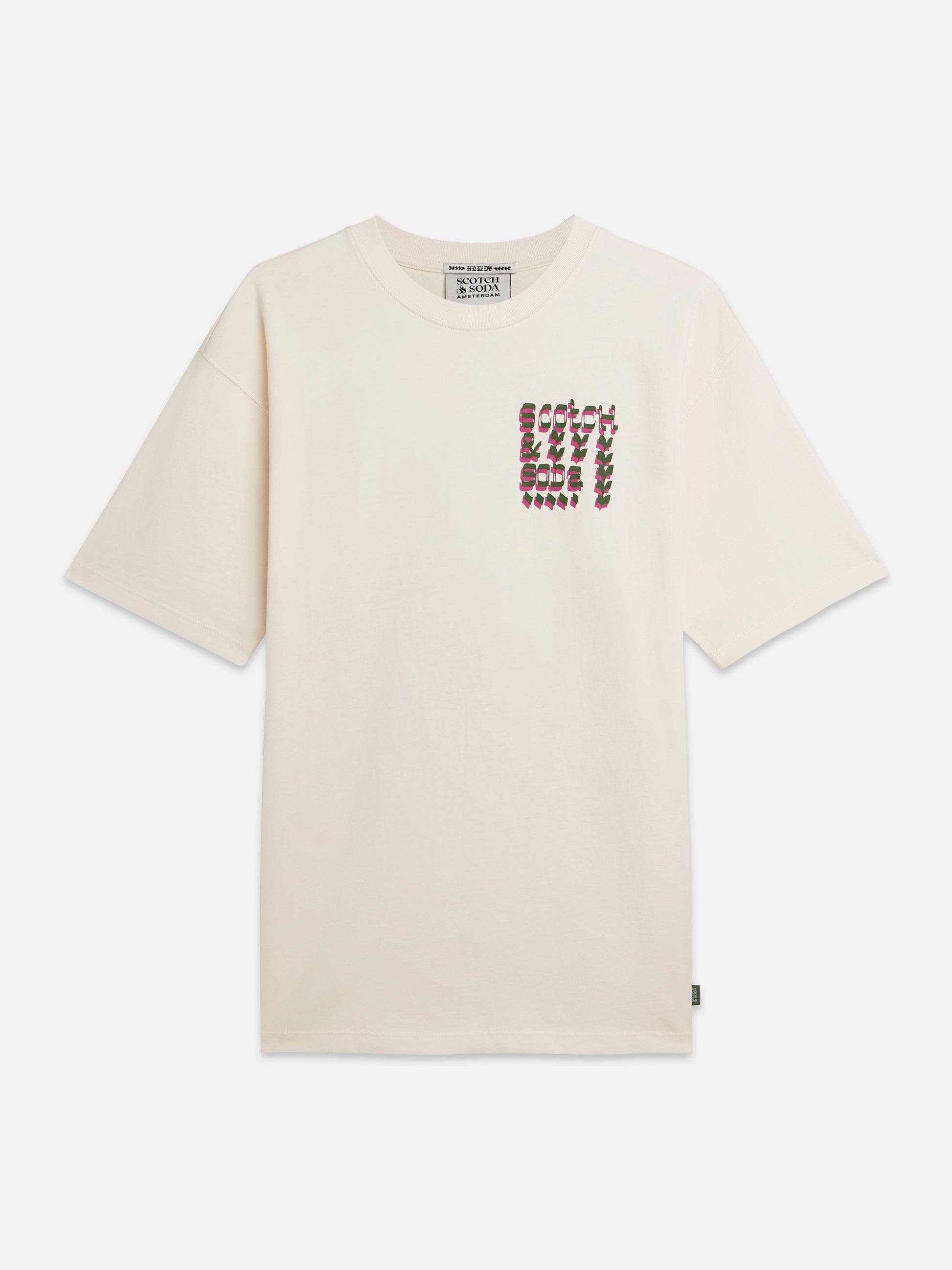 Antique White טי שירט לגברים Front And Back Artwork SCOTCH & SODA