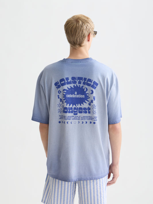 Lavender טי שירט קצרה לגברים Front And Back Artwork SCOTCH & SODA