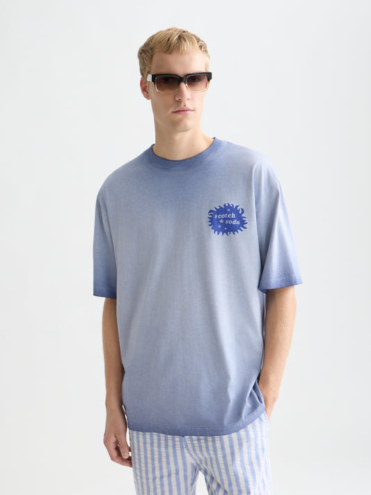 Lavender טי שירט קצרה לגברים Front And Back Artwork SCOTCH & SODA