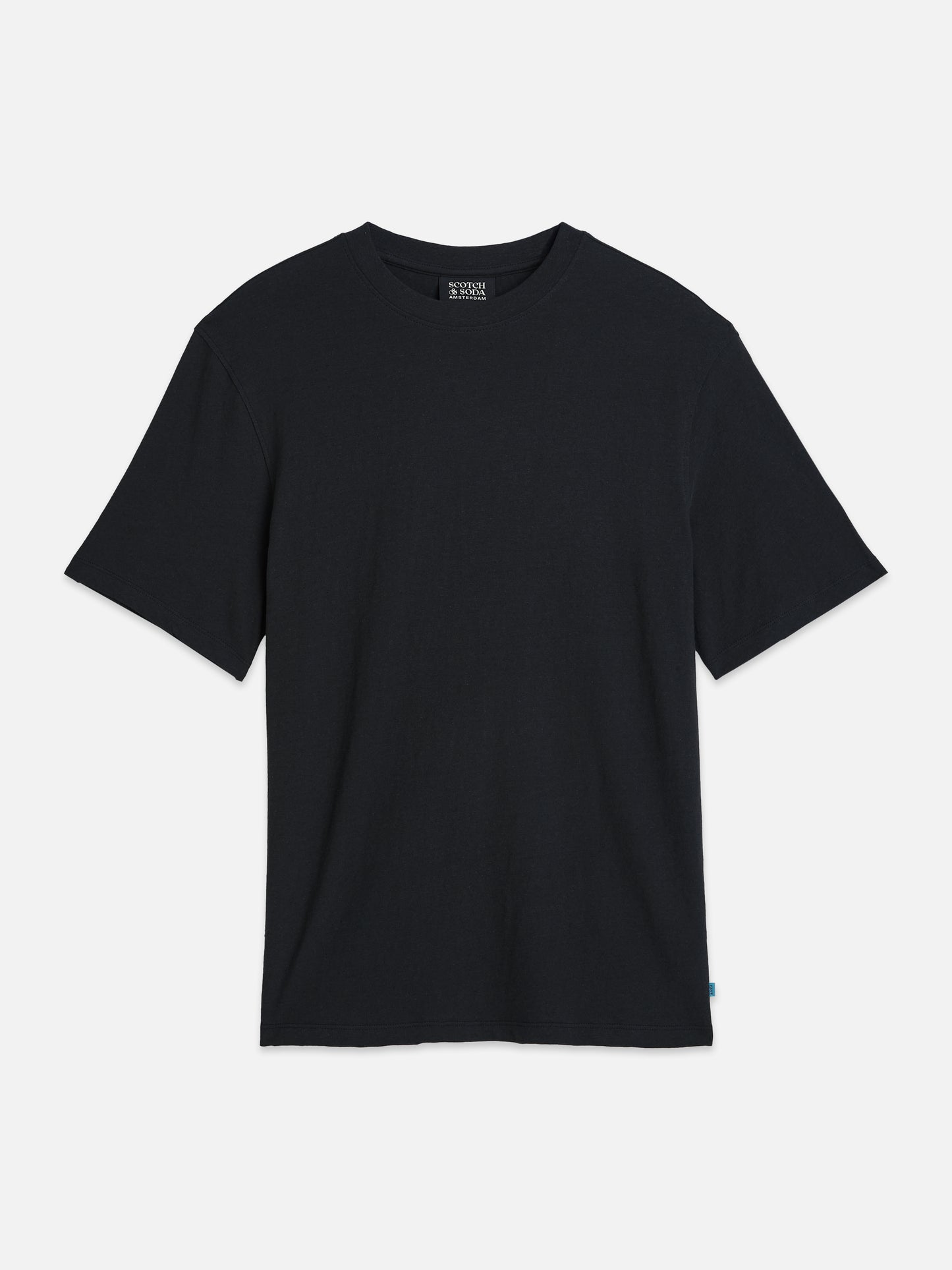 White Smoke טי שירט קצרה לגברים Crosses Cottonlinen SCOTCH & SODA