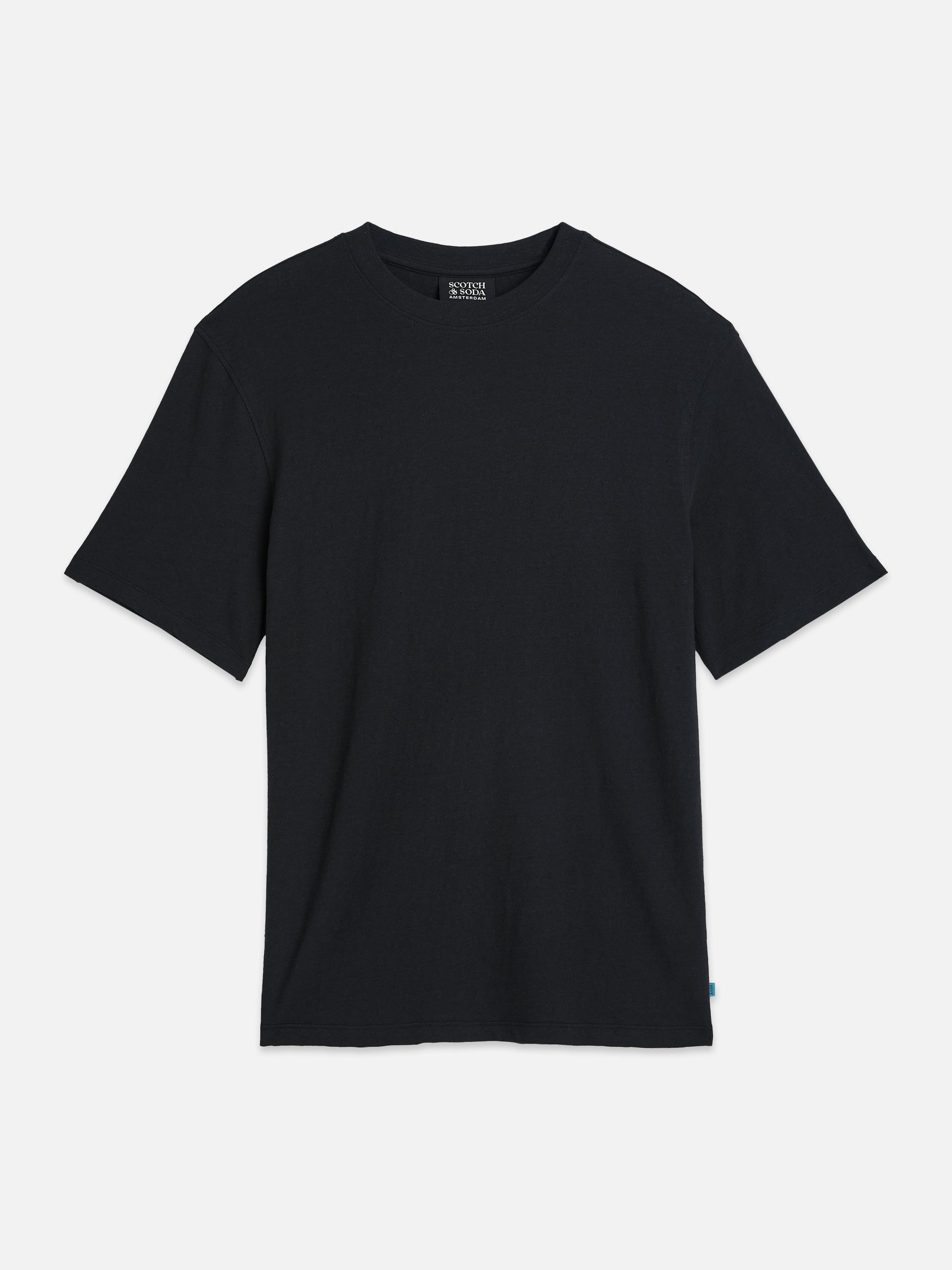 White Smoke טי שירט קצרה לגברים Crosses Cottonlinen SCOTCH & SODA