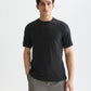 Black טי שירט קצרה לגברים Crosses Cottonlinen SCOTCH & SODA