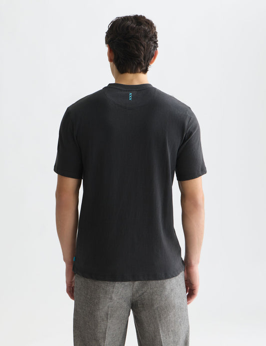 Dark Slate Gray טי שירט קצרה לגברים Crosses Cottonlinen SCOTCH & SODA