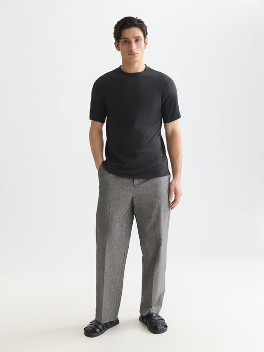White Smoke טי שירט קצרה לגברים Crosses Cottonlinen SCOTCH & SODA