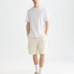 White Smoke טי שירט קצרה לגברים Crosses Cottonlinen SCOTCH & SODA