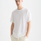 White Smoke טי שירט קצרה לגברים Crosses Cottonlinen SCOTCH & SODA