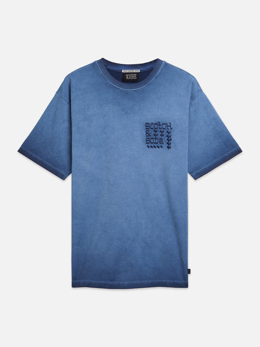 White Smoke טי שירט קצרה לגברים Classic Logo SCOTCH & SODA