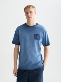 Lavender טי שירט לגברים Embroidered Artwork SCOTCH & SODA