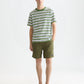 White Smoke טי שירט פסים לגברים בגזרה נינוחה Yarndyad SCOTCH & SODA
