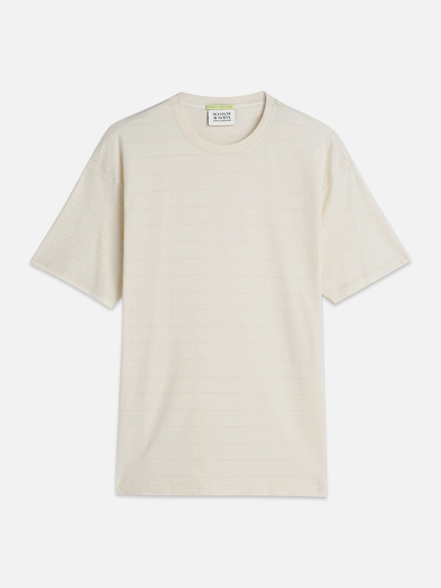 Light Gray טי שירט קצרה לגברים Structured Jacquard SCOTCH & SODA