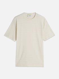 Light Gray טי שירט קצרה לגברים Structured Jacquard SCOTCH & SODA