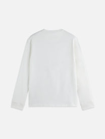 Lavender טי שירט ארוכה לגברים Chest Logo SCOTCH & SODA