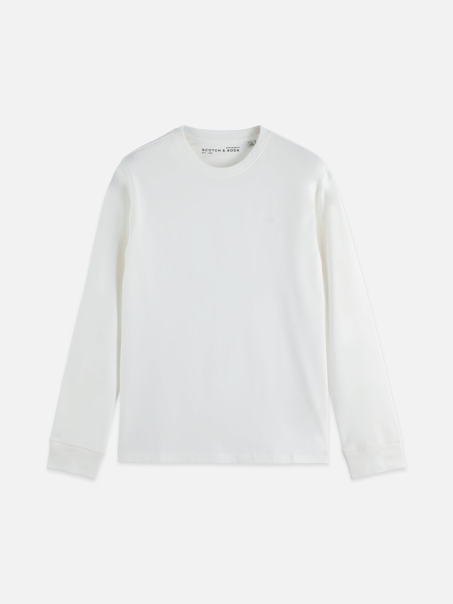 Lavender CHEST LOGO REGULAR-FIT  LONG-SLEEVED T-SHIRT טי שירט ארוכה SCOTCH & SODA